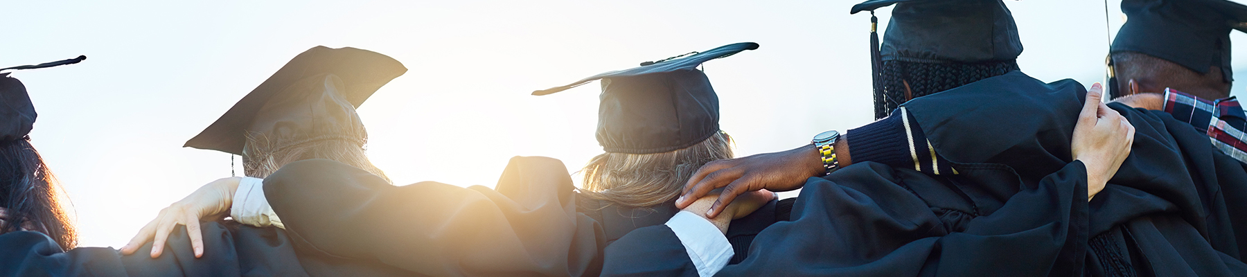 Students in graduation caps
