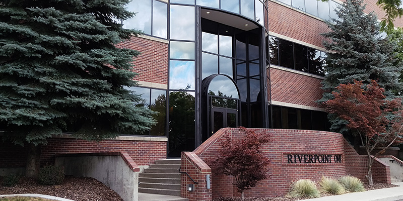 Riverpoint One Building Entrance - exterior shot